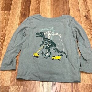 Cat & Jack 5T Dino & Construction Long-sleeved Tee